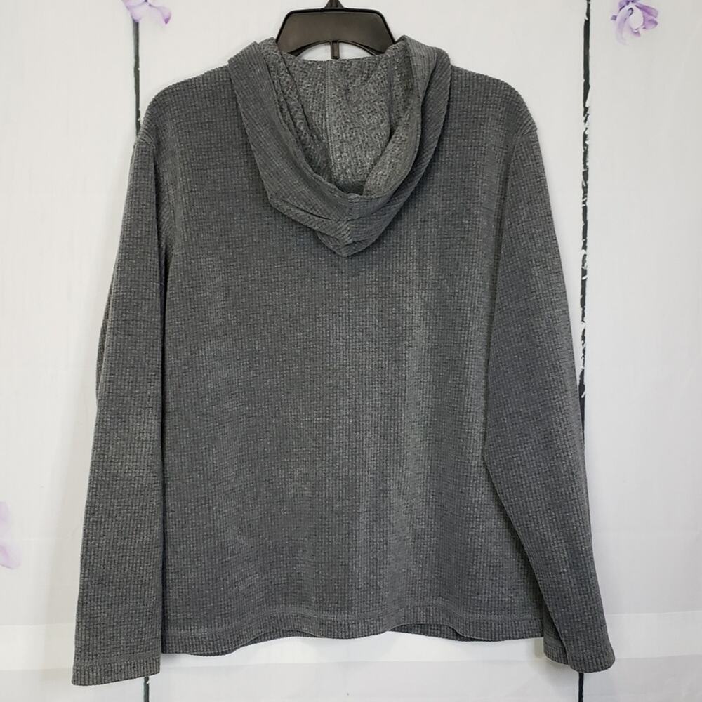 NY Jeans Fleece Full Zip Hooded Sweatshirt S - Picture 2 of 8